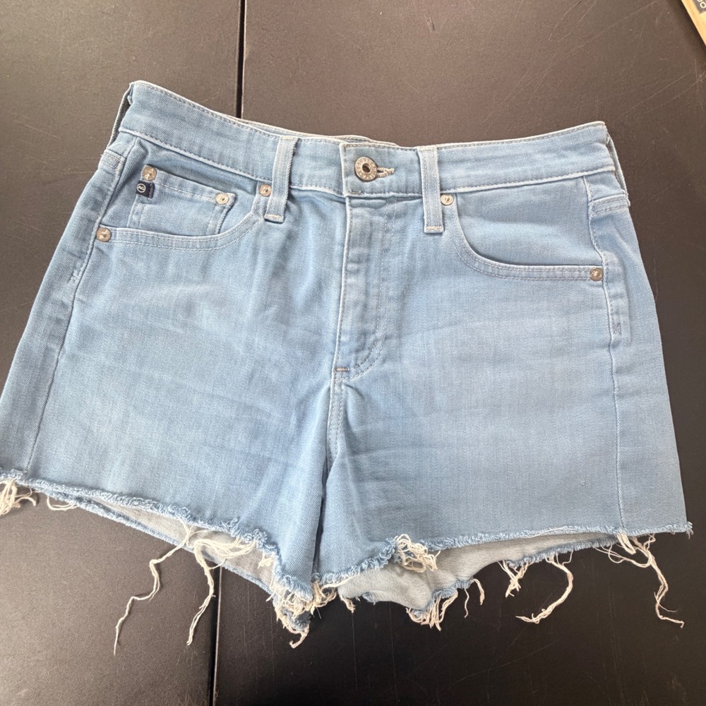 AG Adriano Goldschmied The Sadie High Rise Denim Shorts Women 27 Stretch Indie